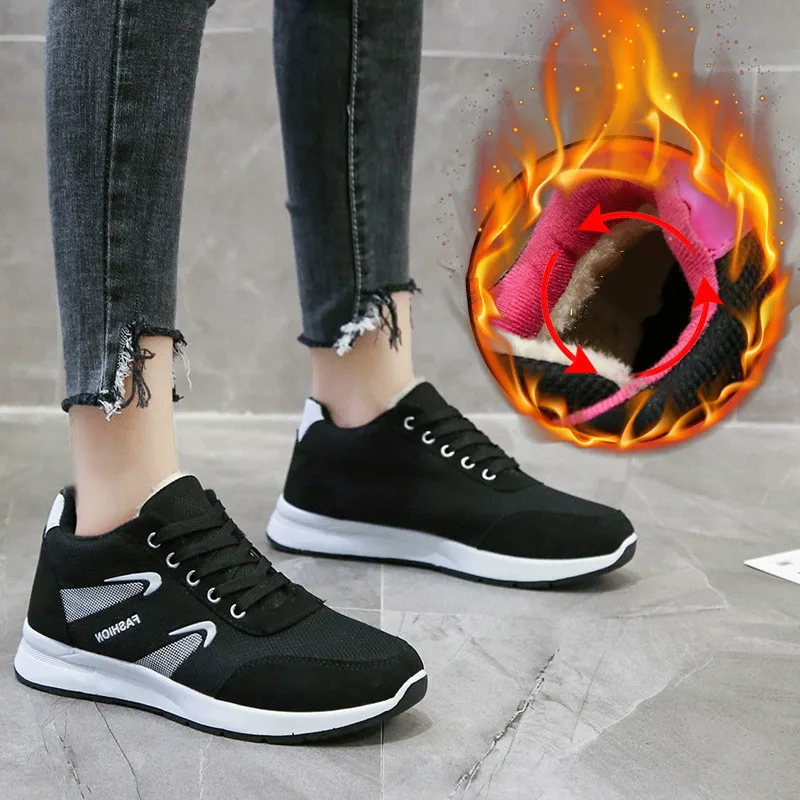 Новые зимние бархатные женские кроссовки белые Сникеры на платформе женская