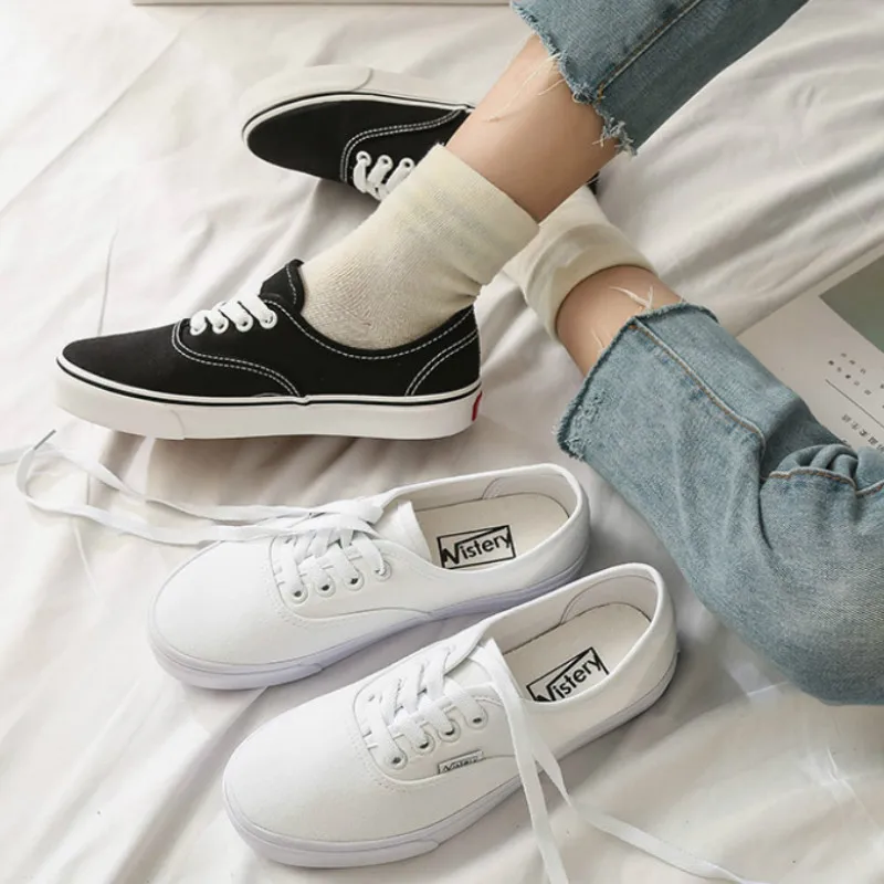 Классические кроссовки для пар белые спортивные женские холщовые туфли на