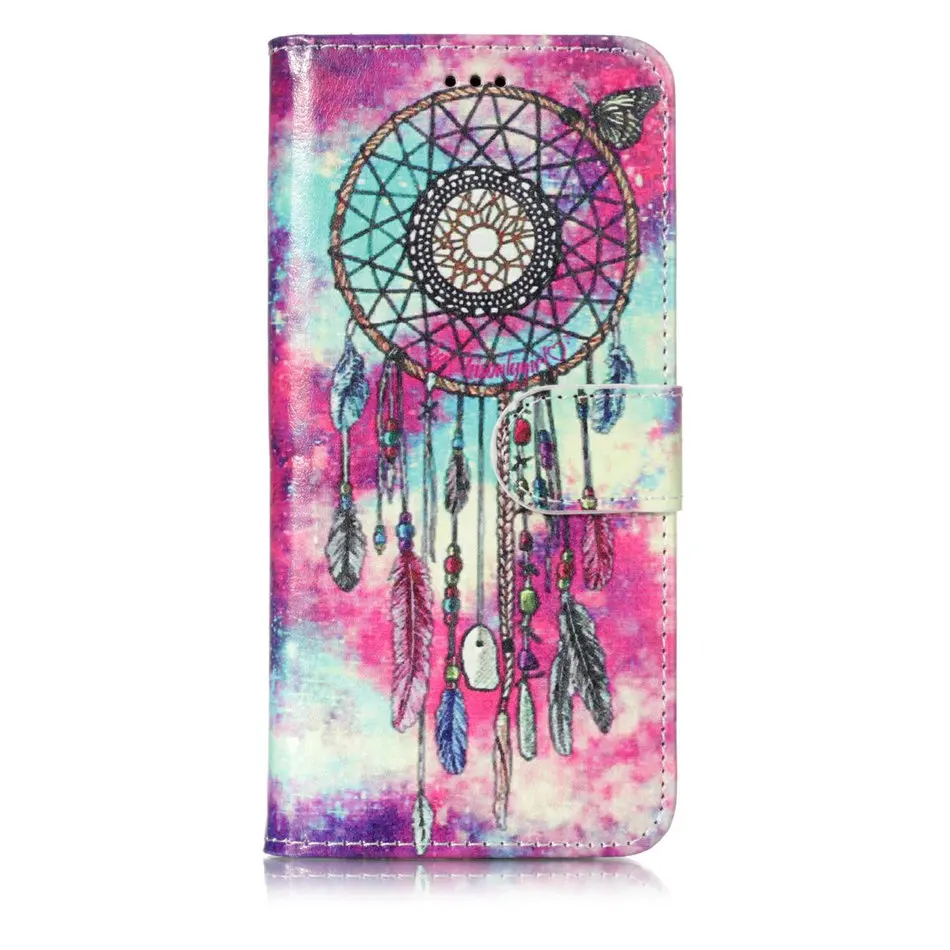Butterfly Chimes Милый рисунок кожаный чехол для телефона для samsung Galaxy S9 S8 плюс S7 S6 край S5 j3 j5 j7 Note 9 8 откидная крышка DP01G - Цвет: Butterfly Chimes