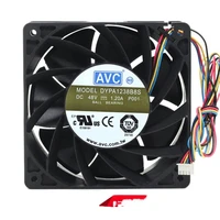 avc 12038 dypa1238b8s 48v 1 2a 12cm 4 wire adjustable speed dual ball fan 120x120x38mm cooler
