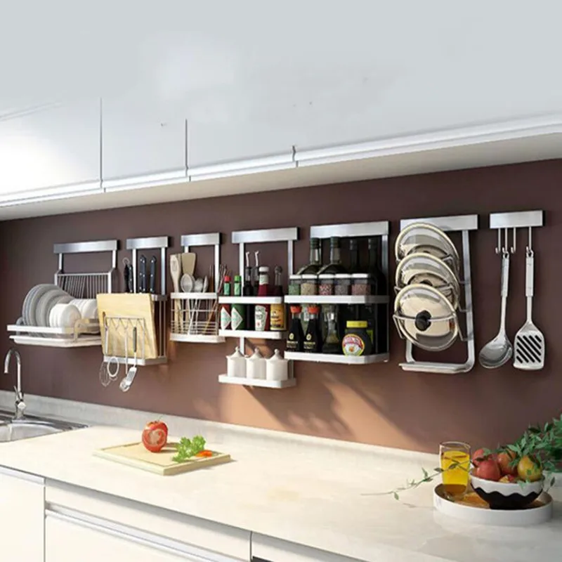 Кухня Органайзер Нержавеющая сталь Многофункциональный сушилка для посуды