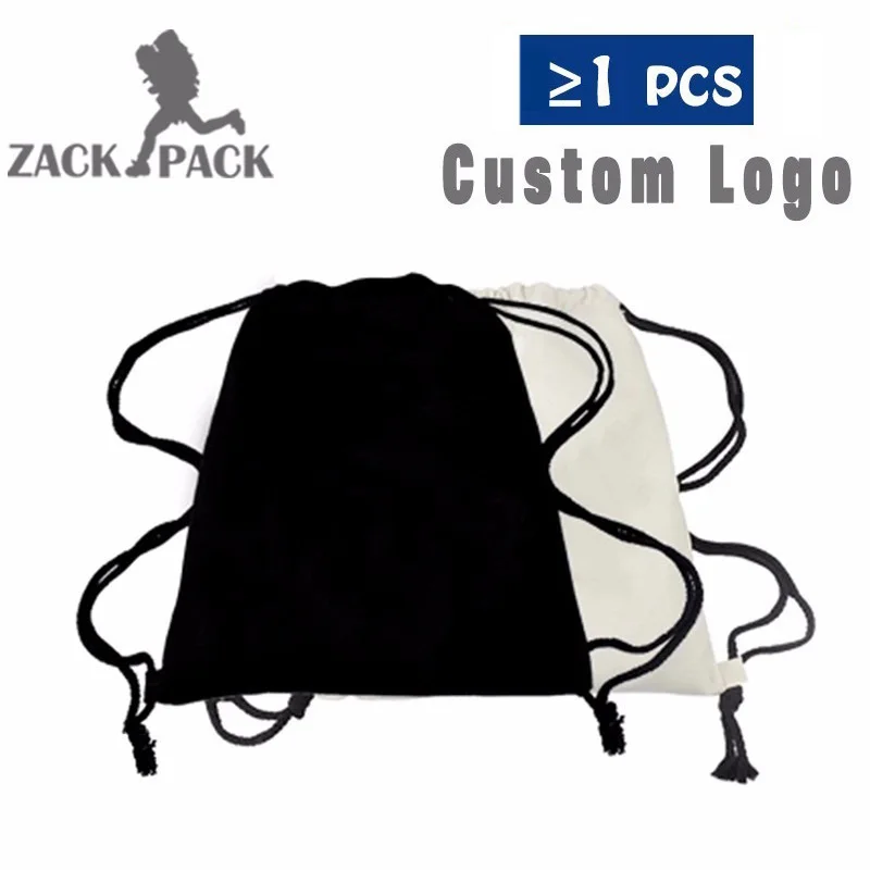 Zackpack, рюкзак на шнурке, Студенческая спортивная Хлопковая Сумка на шнурке, маленький рюкзак с принтом, индивидуальный логотип, DB33, Полиэстеровая сумка