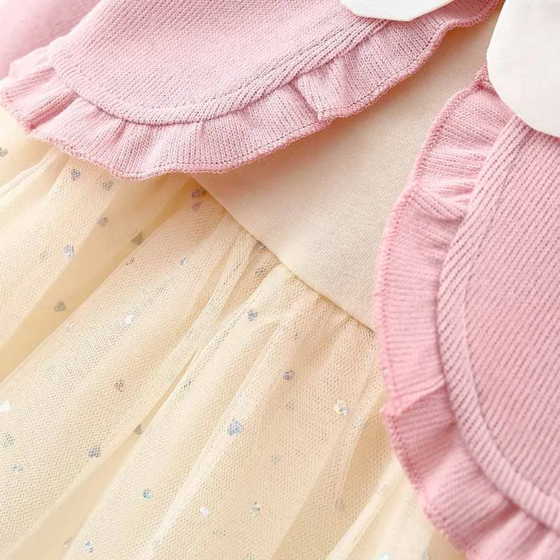 

2020 New Baby Clothes Girls Dress Spring And Autumn Casual Baby Net Yarn Princess Dress Baby Girl Long Sleeve Dress 9-24 Months