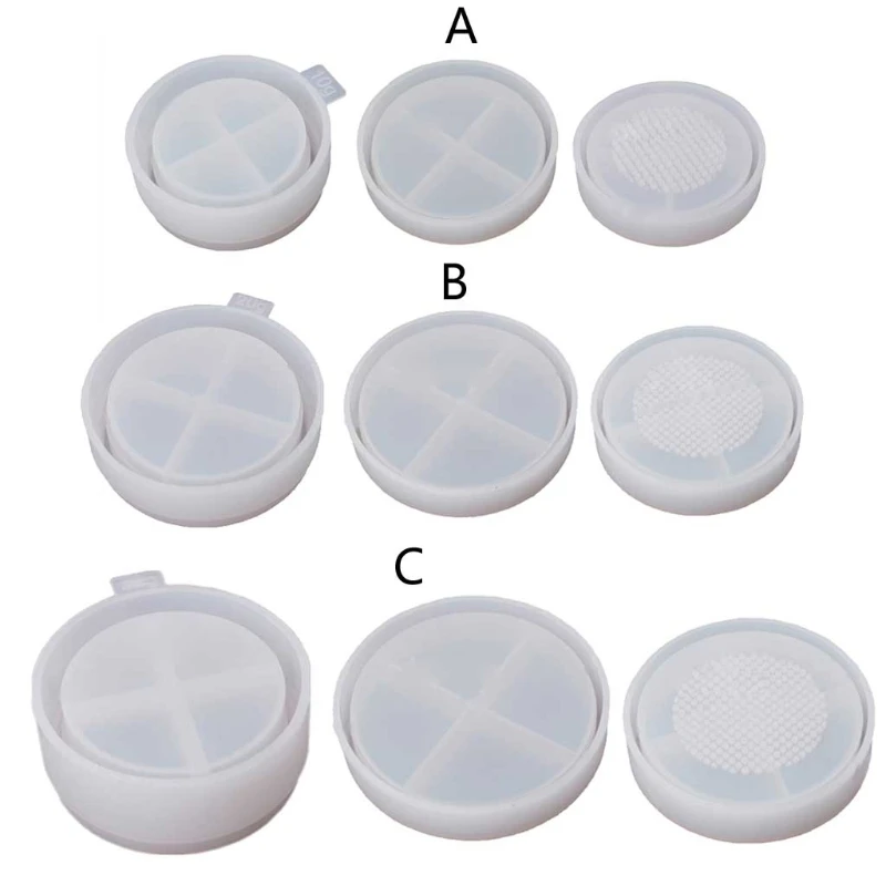 

Crystal Epoxy Resin Mold Powder Puff Box Silicone Mould DIY Crafts Decorations Jewelry Organizer Casting Tool