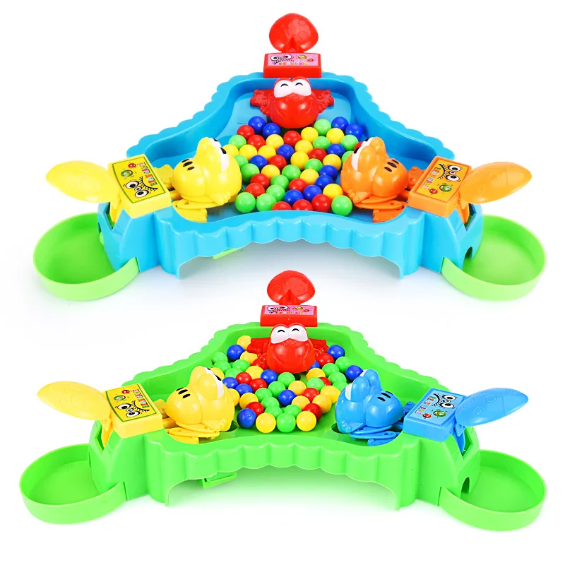 

Eating Beans Frog Three-Person Battle Greedy Frog Eating Beans Toy Parent-Child Interactive Board Game Party Puzzle Board Game