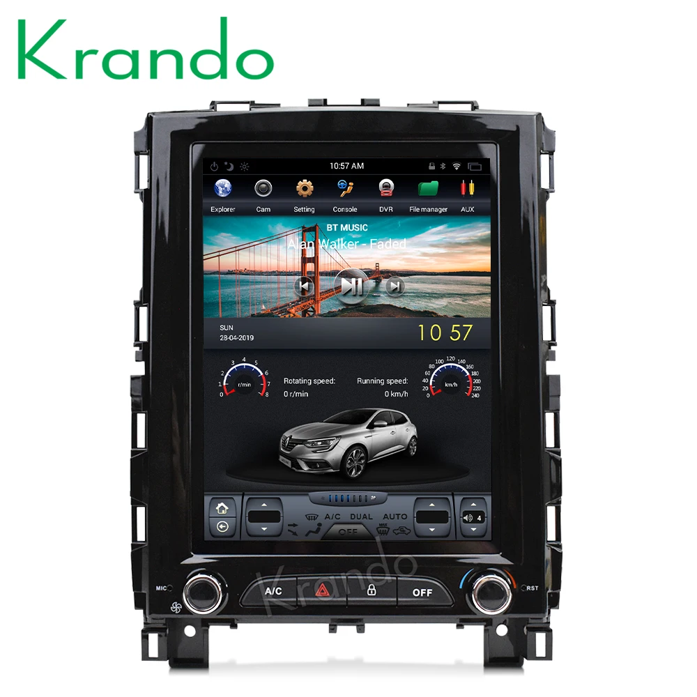 Автомобильный мультимедийный плеер Krando Android 9 0 4 Гб 32 ГБ 10 дюйма с вертикальным