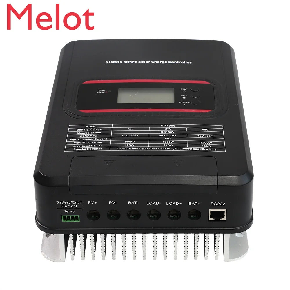 

12v 24v 48v solar charge controller support different type of battery Gel Sealed Lithium