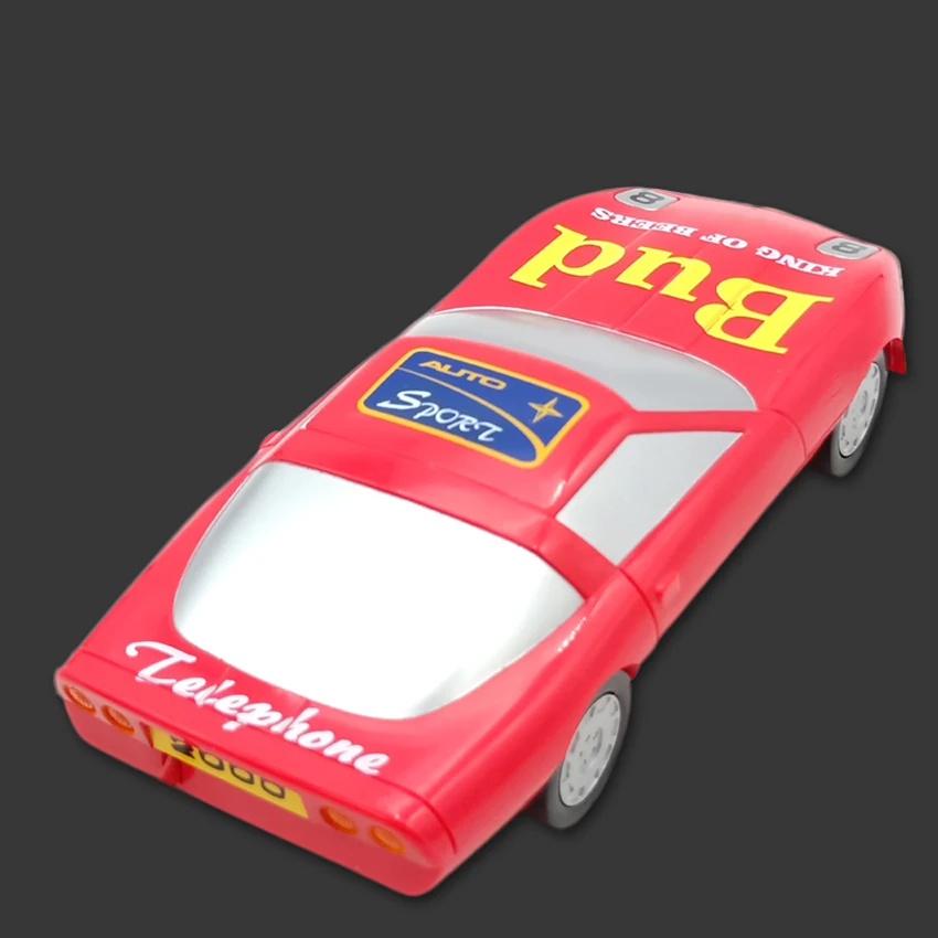 creative car shaped landline phone corded telephone with audio pulse switch take up button redial for home office decoration free global shipping