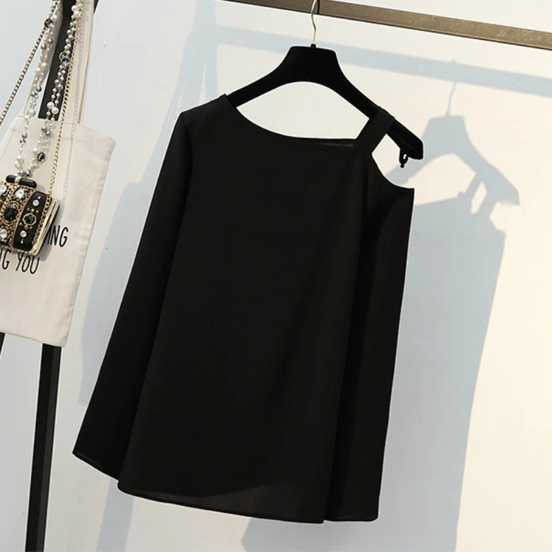 Mozuleva Осенняя Женская Slash с открытыми плечами футболка длинным рукавом и