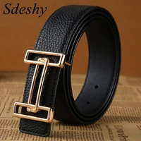 2020 high quality luxury genuine leather belt for men women h belt for pant