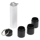 Водонепроницаемый Алюминий таблетница карманная Чехол Бутылка Кэш наркотиков держатель брелок контейнер медицинский ящик для здоровья таблетки для лечения ящик для хранения