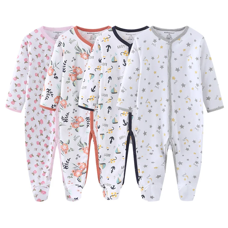 1/2 шт. Детские хлопковые комбинезоны с длинным рукавом|Ромперы| |