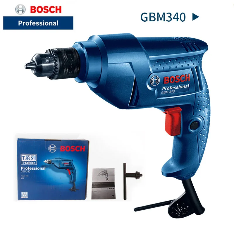 Бытовая электрическая дрель Bosch GBM340 многофункциональная ручная Пистолетная 220 В