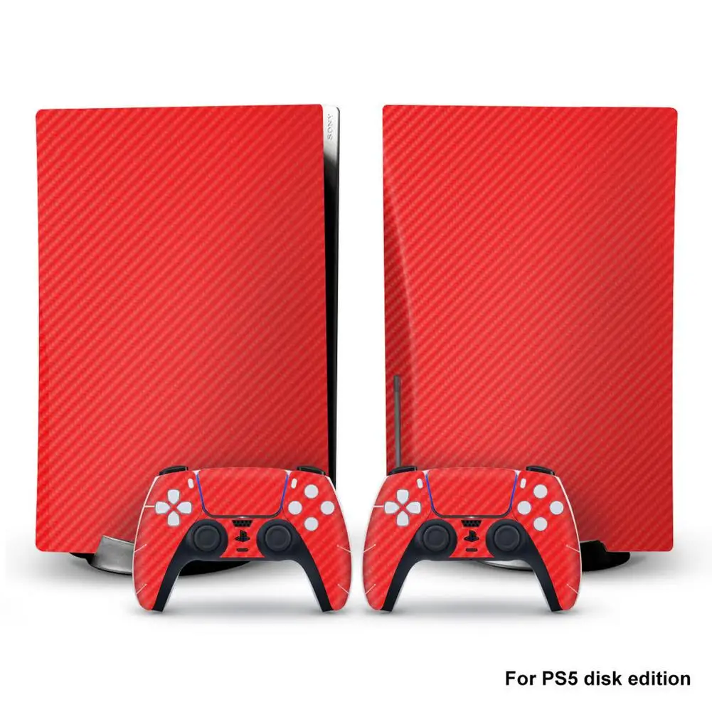 Углеродного волокна кожи Стикеры для PS5 CD-ROM Edition углеродное волокно кожа Крышка