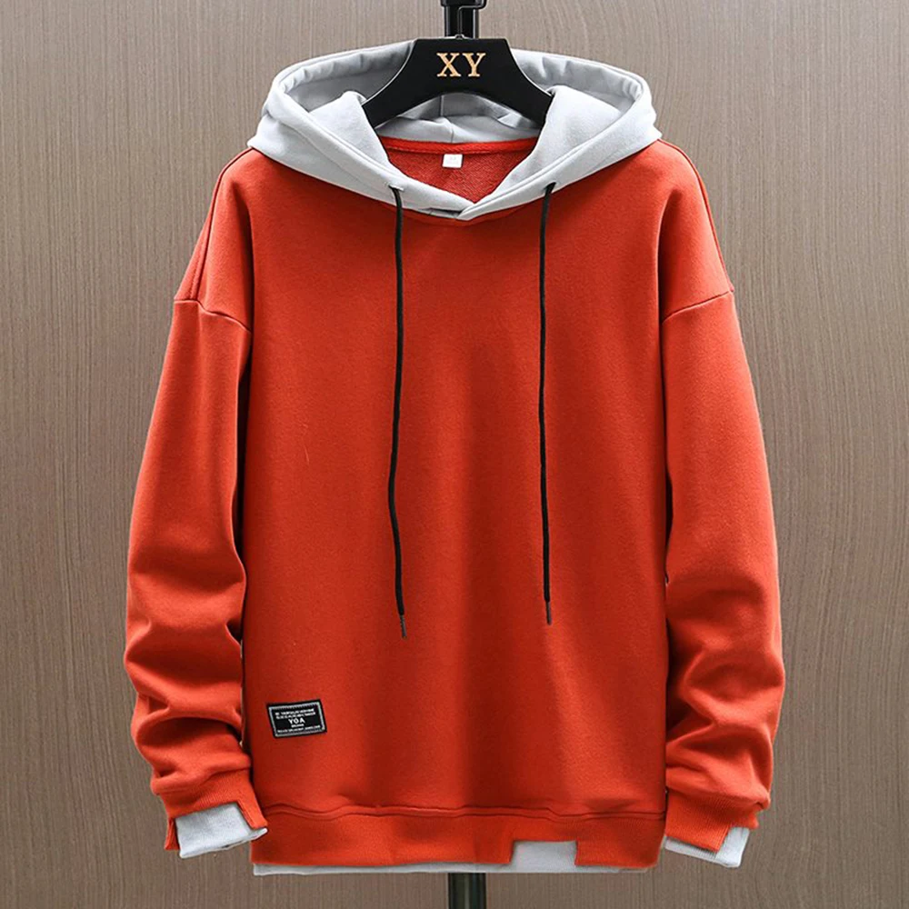 

Men Hoodies Casual Harajuku Hoodie Solid Color Men Fashion Clothing Tops Pullover Hoodie Men Spring and Autumn Sweatshirt 2021