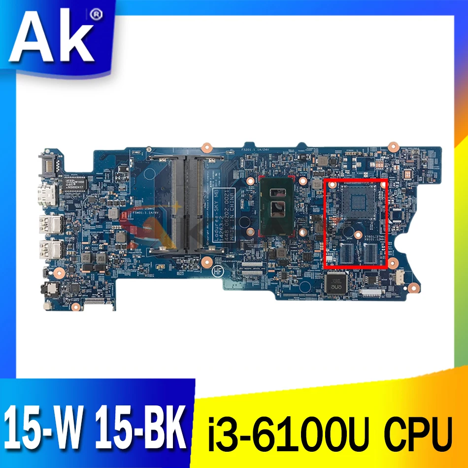 

For HP X360 15-W 15-BK Series Laptop Motherboard With SR2EU i3-6100U 448.06203.0021 860592-601 860592-001 100% Tested Fast Ship