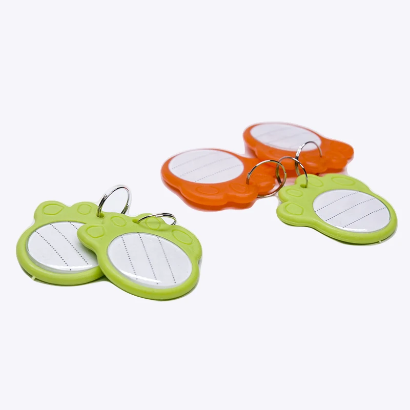 

5Pcs Pet Collar Dog Anti-Lost ID Tag Fluorescent Identity Card Paw Shape Pet Name Tags Puppy Collar Dog Accessories