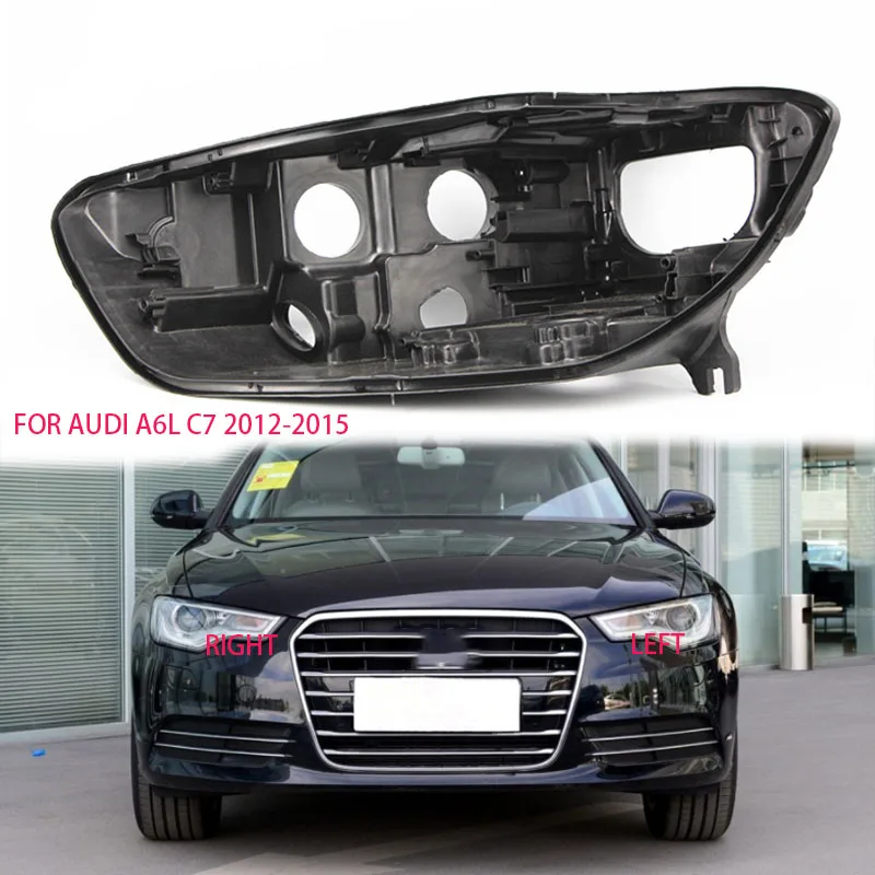 

for audi A6L C7 shell Headlight black casing Shell black base Front headlight cover back shell 2012-2015 plastic lampshade