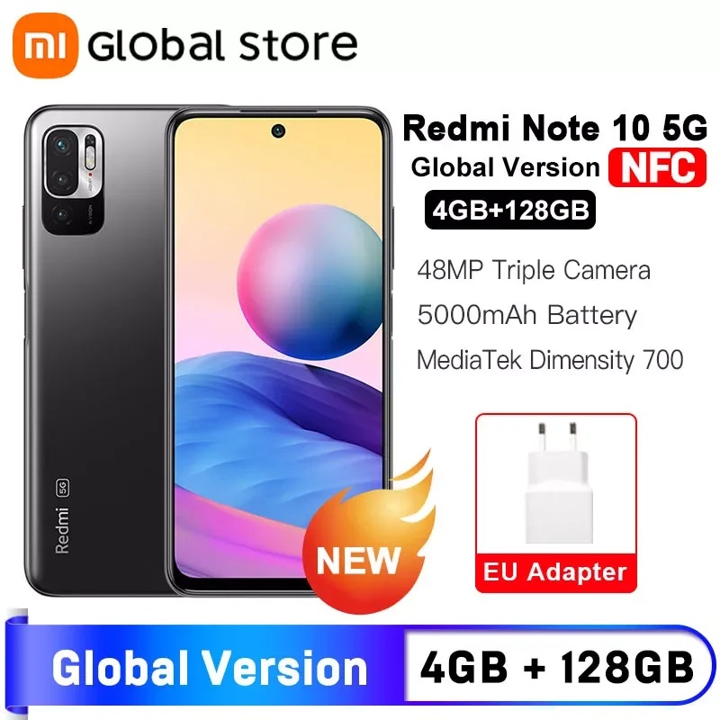 Смартфон Xiaomi Redmi Note 10 4 + 5G ГБ 128 &quot 700&quot 48 МП 5000 мАч|Смартфоны| |