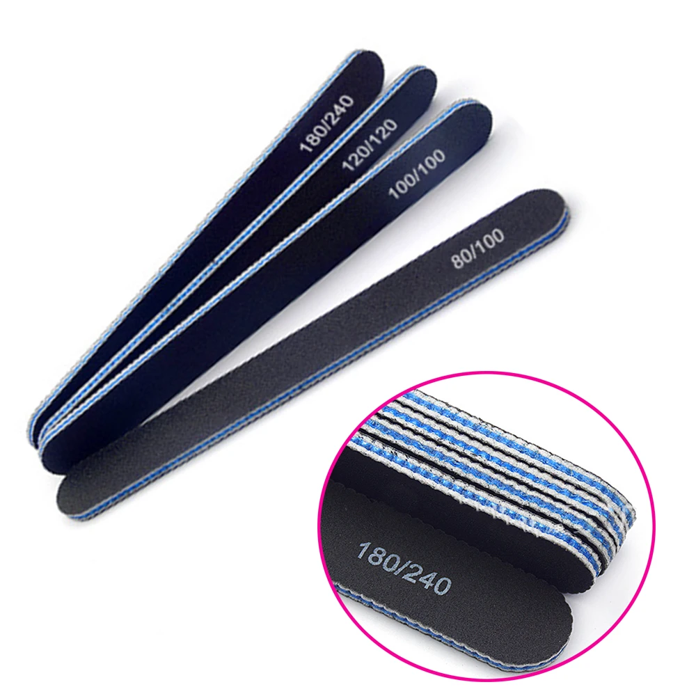 Черные инструменты для укладки ногтей 1 шт. пилка буфер маникюра УФ гель
