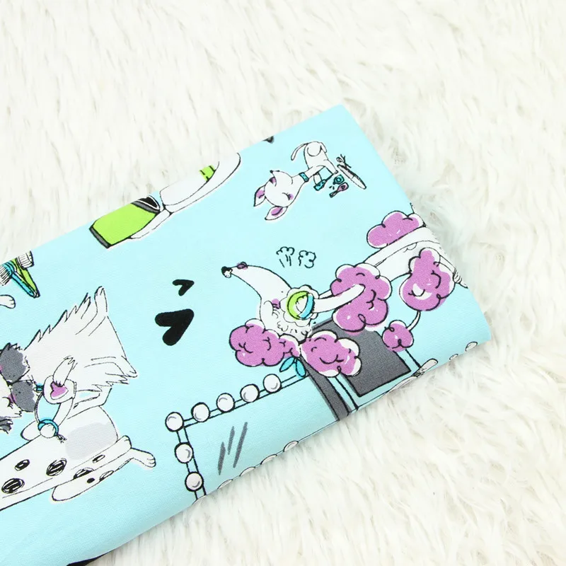 Простая хлопковая ткань с мультяшным принтом собаки одежда ручной работы сделай