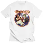 Футболка Gremlin для мужчин, уличная одежда с коротким рукавом, футболка Gizmo Mogwai Monster Gremlins, облегающая хлопковая футболка, топы, одежда