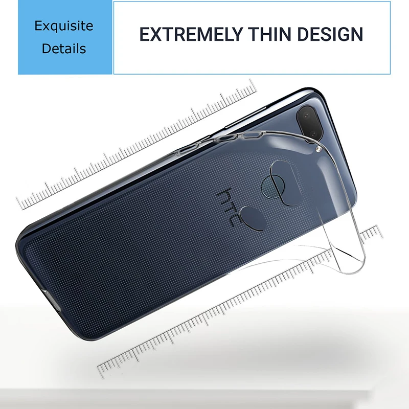 Высококачественные прозрачные чехлы для HTC Desire 12 12s Plus задней панели телефона