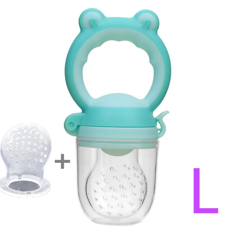 Pacifier Blue L Силиконовая соска+ соска для младенца, голова лягушки, тип молочного свежего фруктового соска для детей, бутылочки для соска - Цвет: Pacifier Blue L