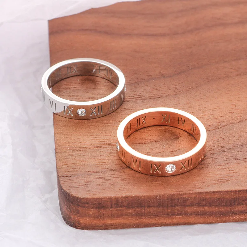 Кольцо из титановой стали с римскими цифрами 2021 | Украшения и аксессуары
