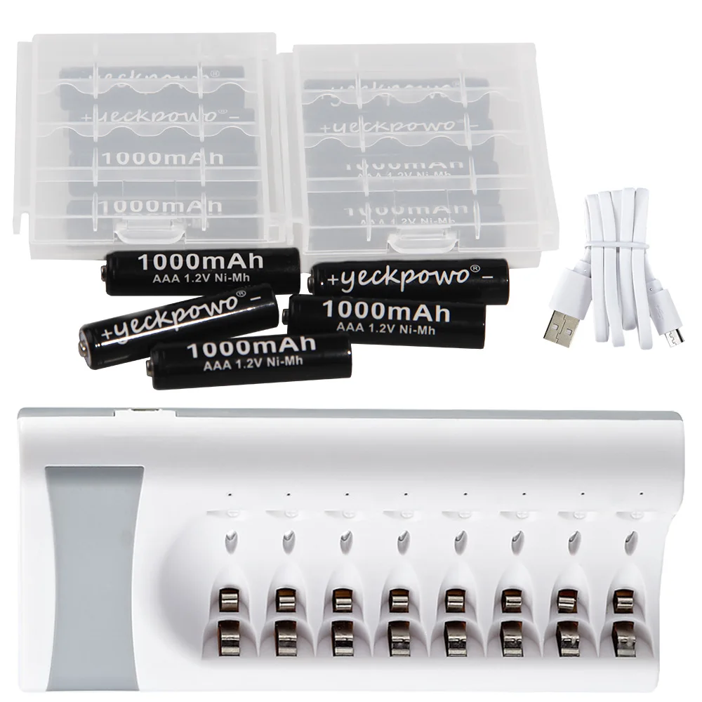 Зарядное устройство для батарей AA/AAA зарядное с 8 портами USB разъемом