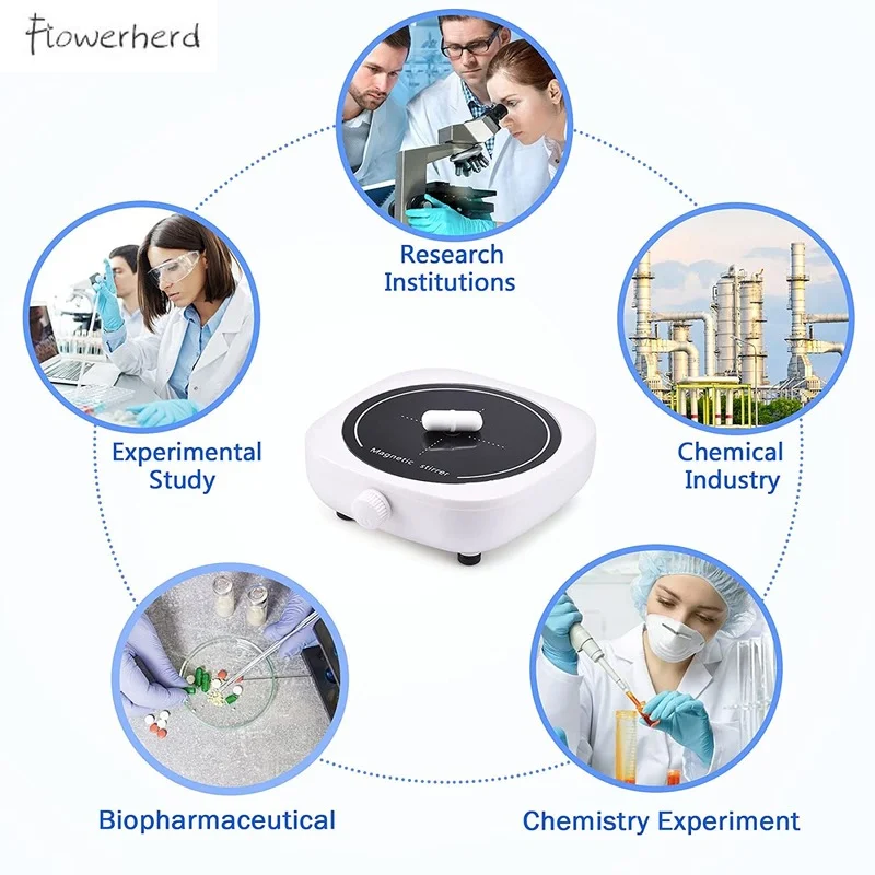 

Magnetic Stirrer Mini Lab Stir Mixer Portable Plate Stir Bar 3L 2000RPM for Laboratory Classroom Scientific Research Home DIY