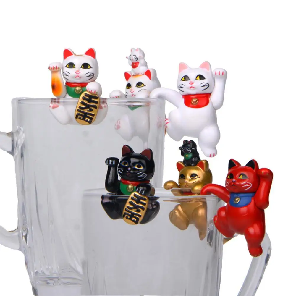 

1pc New cute Cartoon Cosplay Toys Animal dog cat The Edge of Cup Action Figure Doll Collection Model Toy Doll Gift Toys