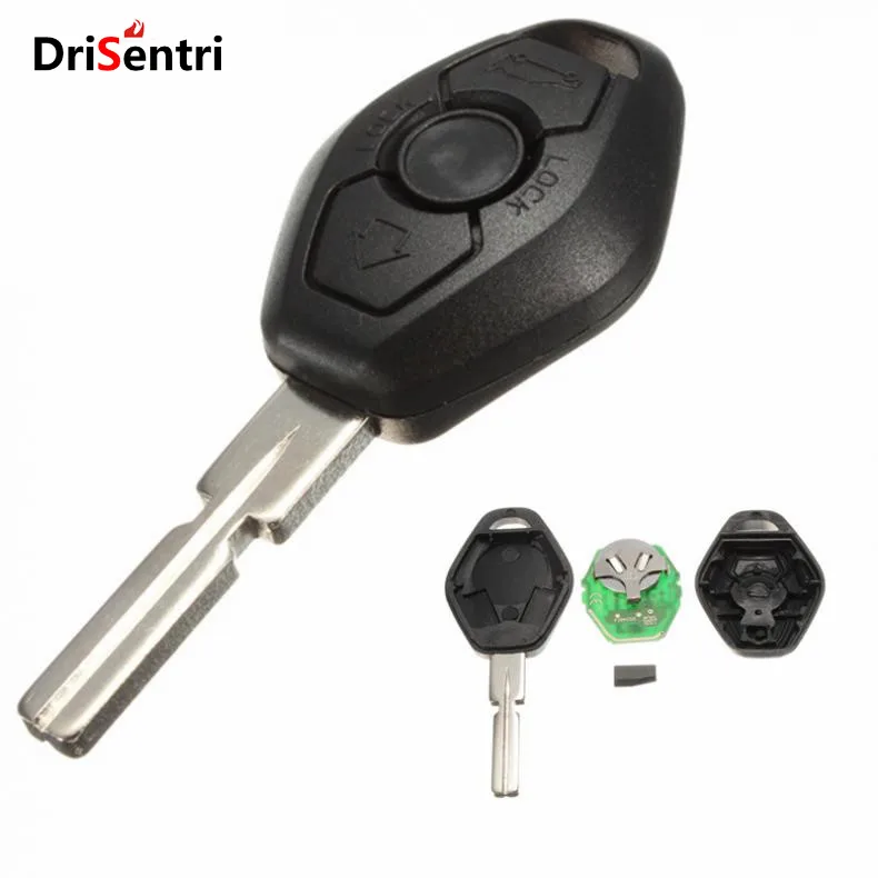 433 МГц замена 3 кнопки дистанционного Управление ключ необработанное лезвие с