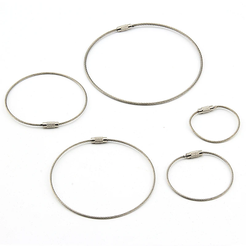 10 шт./лот карабин брелок для ключей пряжка кемпинга зажим-крючок из нержавеющей