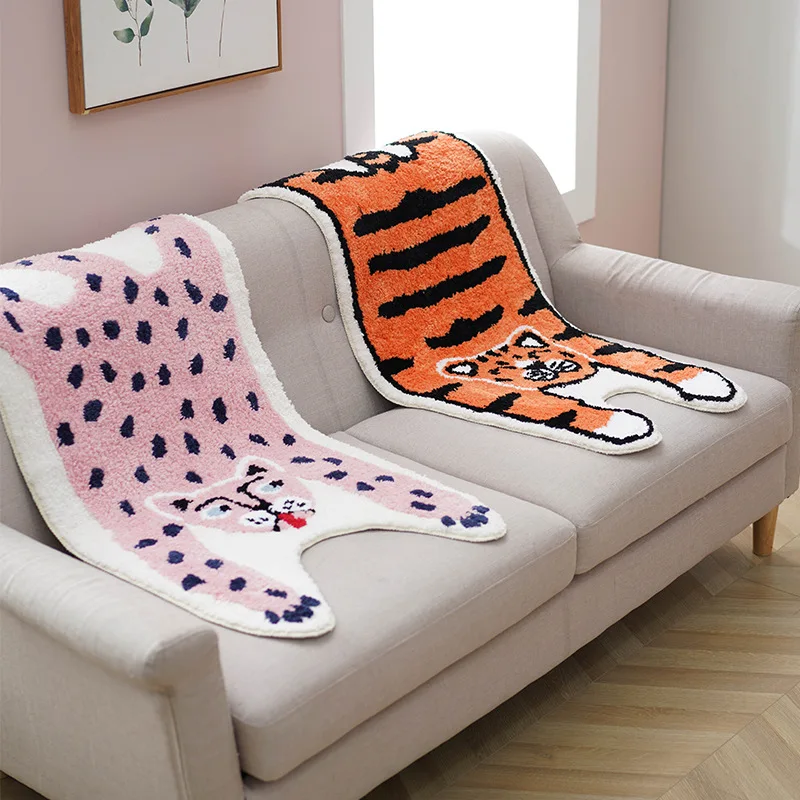 Tiger Carpet Home Decorations Cute Cartoon Living Room Coffee Tables Rug Anti Slip Bedroom Bedside Floor Absorbent Bath Mat