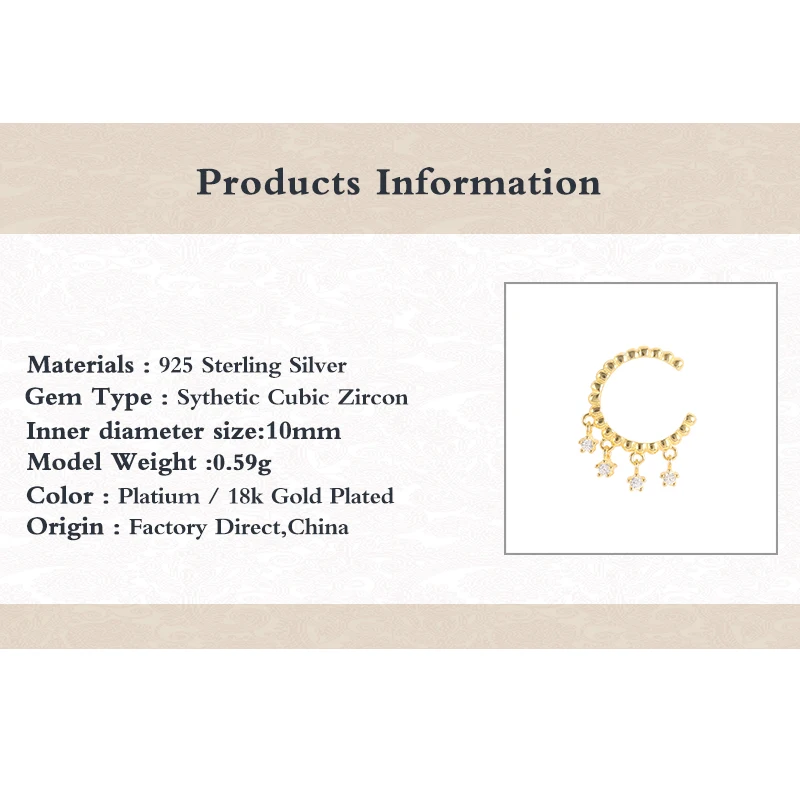 

Aide 925 Sterling Silver Creative Fashion Clip Earrings for Women Clip on Ear Cuff Faux Piercing Earring Fine Jewelry Pendientes