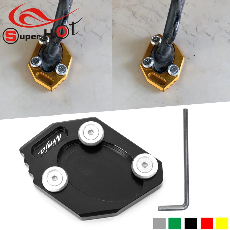 

For Kawasaki NINJA300 NINJA250 Z300 Z250 SL Motocycle Accessories Side Stand Enlarge Plate Kickstand Extension for ninja300/250