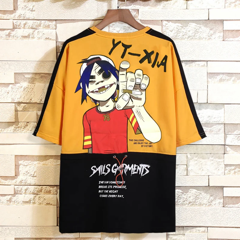 

summer Plus size patchwork cartoon men's fat guys tees t shirt men 2xl - 8xl 9xl o-neck 100% cotton short-sleeve T-shirt 160kg