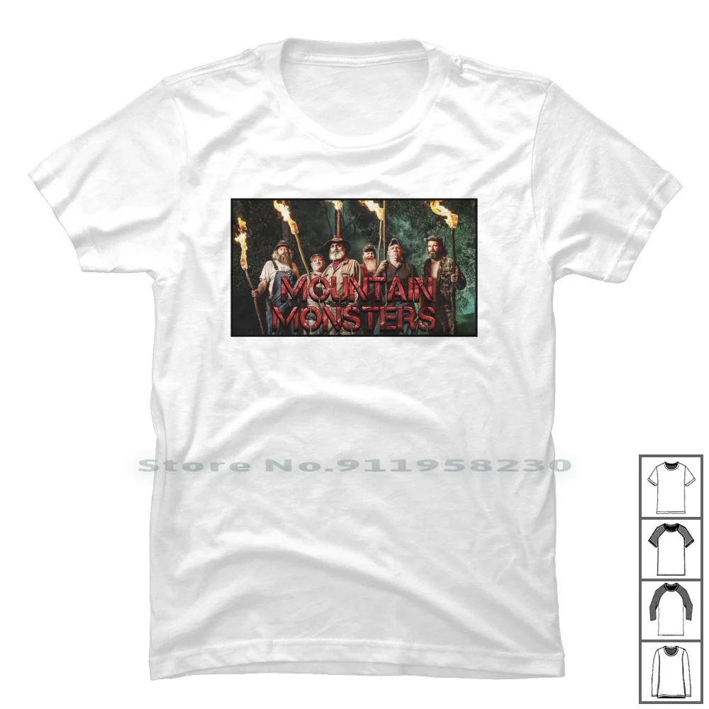 Футболка с изображением монстров гор 100% хлопок монстр-Бигфут Рэперы