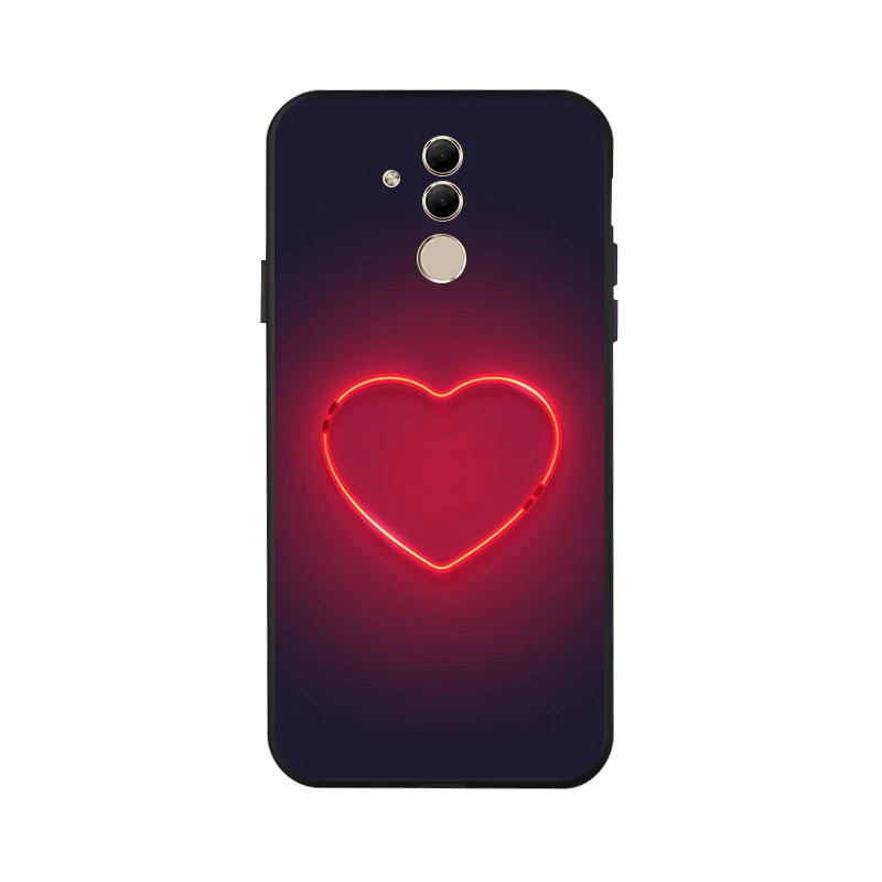 

Cover Case for Huawei Mate 20 Lite Pro X 3D Black Painted Cover For Huawei P Smart plus 2019 P8 Lite 2017 Nova 3i 4 Fundas Coque