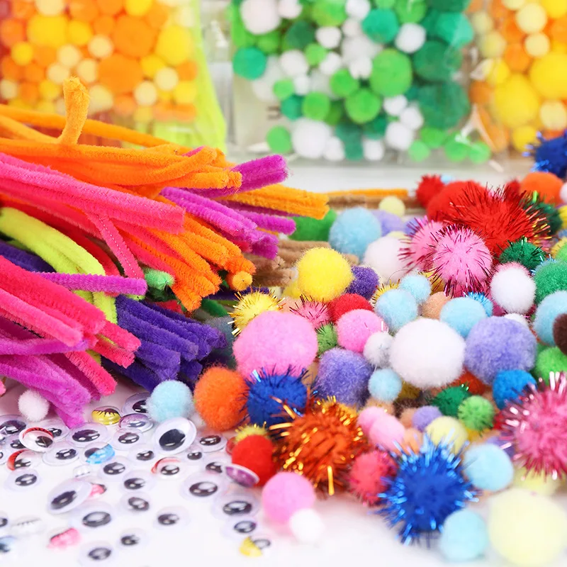 

1 Pack Pom Poms Assorted Plush Balls for Crafts MultiColored Pom Pom for DIY & Arts and Creative Crafts Projects and Decorations