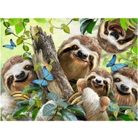 diy 5d diamond painting animal sloth full squareround diamond embroidery sale picture of rhinestones for festival gifts