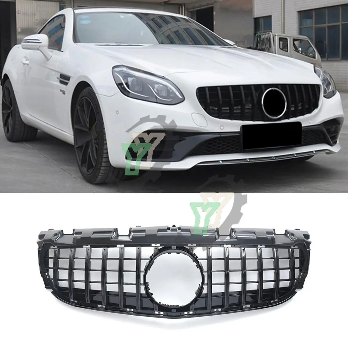 

High quality GT grille for Mercedes-Benz SLC-Class R172 Front bumper racing grille mesh SLC260 SLC300 2016-2019
