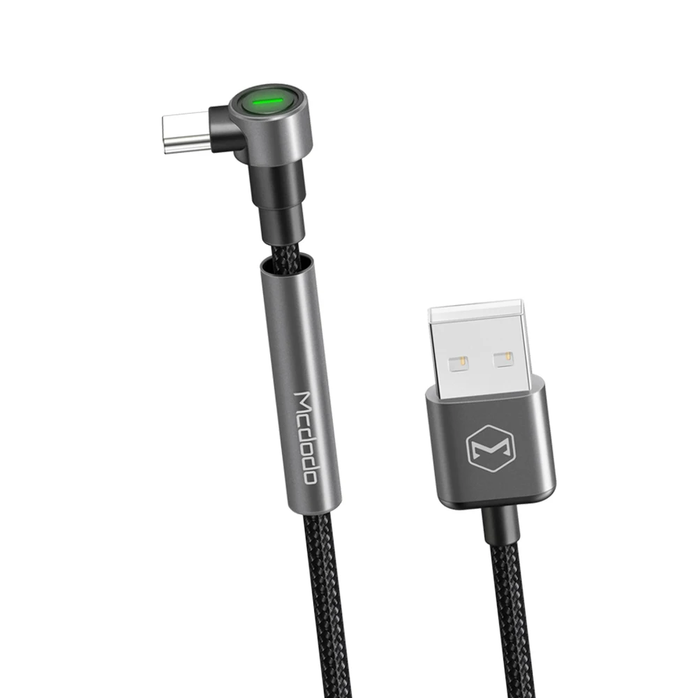 MCDODO 2m 5A Type C Cable Quick Charge 4.0 Fast Charging Phone Holder For Xiaomi Mi 9 8 Pro Mix3 Huawei Samsung USB Type-C Cord - Цвет: Silver