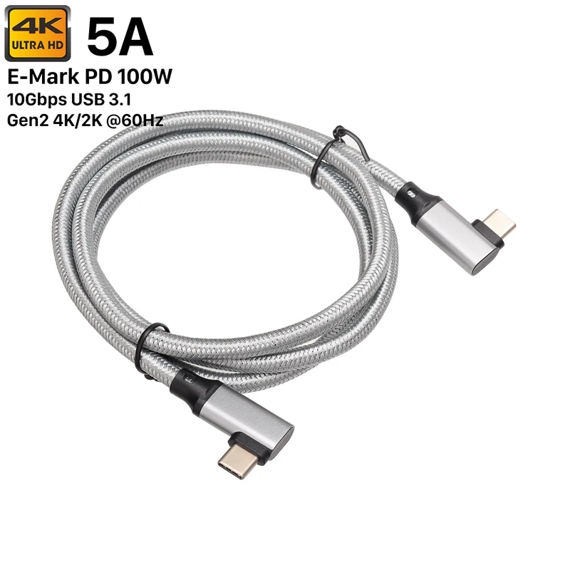 Прямоугольный кабель USB C 3 фута 100 Вт 10 Гбит/с | Электроника