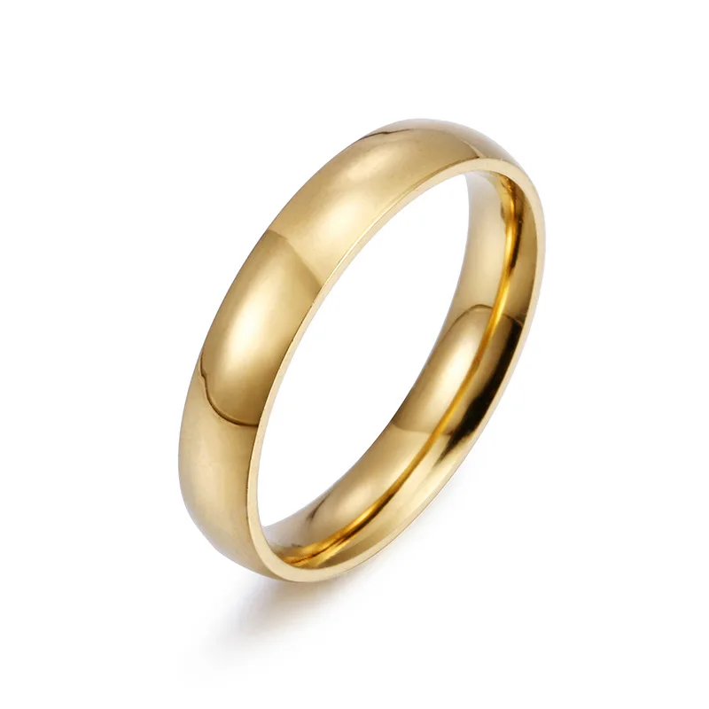 

Five-Color Glossy 4MM Ring Couple Fingers