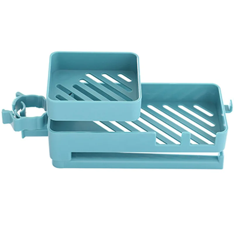 

Multifunctional Kitchen Storage Supplies Double Faucet Rack Sink Rag Sponge Drain Rack Holder Kitchen Accessories