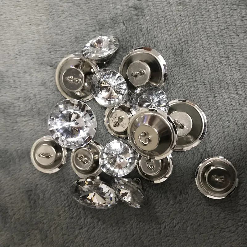 

50Pcs/lot acrylic Crystal Buttons Sewing Sofa DIY Diamond Upholstery Headboard Buttons Accessories 18/20/25/30MM