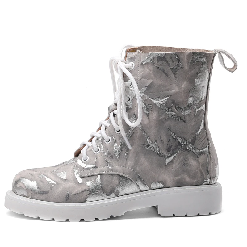 Женские ботинки из натуральной коровьей кожи сезон осень зима Новинка модные