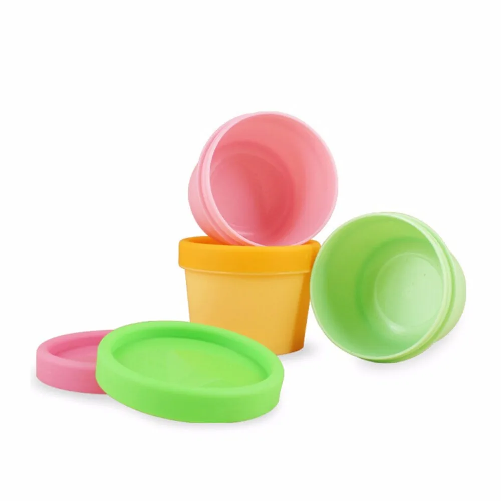 2Pcs Refillable Bottles 50g Travel Face Cream Lotion Cosmetic Container Plastic Empty Makeup Jar Pot 6 Colors | Красота и здоровье